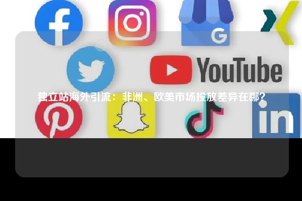 独立站海外引流：非洲、欧美市场投放差异在哪？
