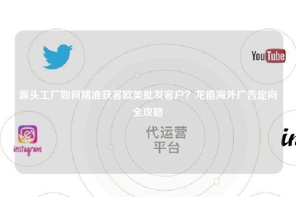 源头工厂如何精准获客欧美批发客户？龙禧海外广告定向全攻略